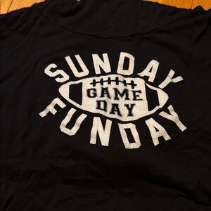 Black Sunday Funday Game Day long sleeve hoodie